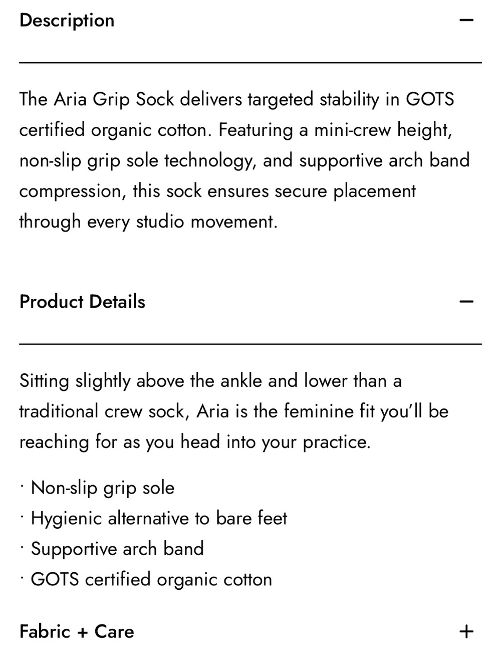 Tavi Aria Grip Socks Quarter Crew - Morning Light Cream and Black Size Small - Picture 3 of 4
